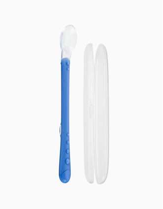 Colher De Silicone com Caixa Blue Nuby 6M+