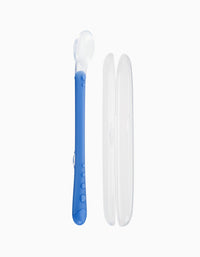 Colher De Silicone com Caixa Blue Nuby 6M+