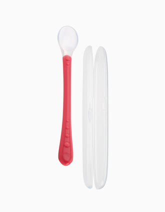 Colher De Silicone com Caixa Pink Nuby 6M+
