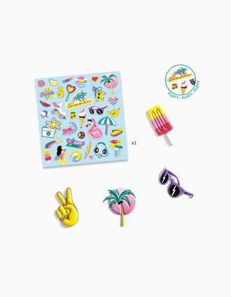 California Puffy Djeco Stickers, 30 pcs