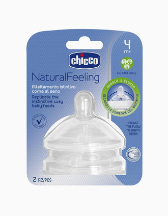 Tetina Silicone Fluxo Variável 4M+ Chicco 2 Un.