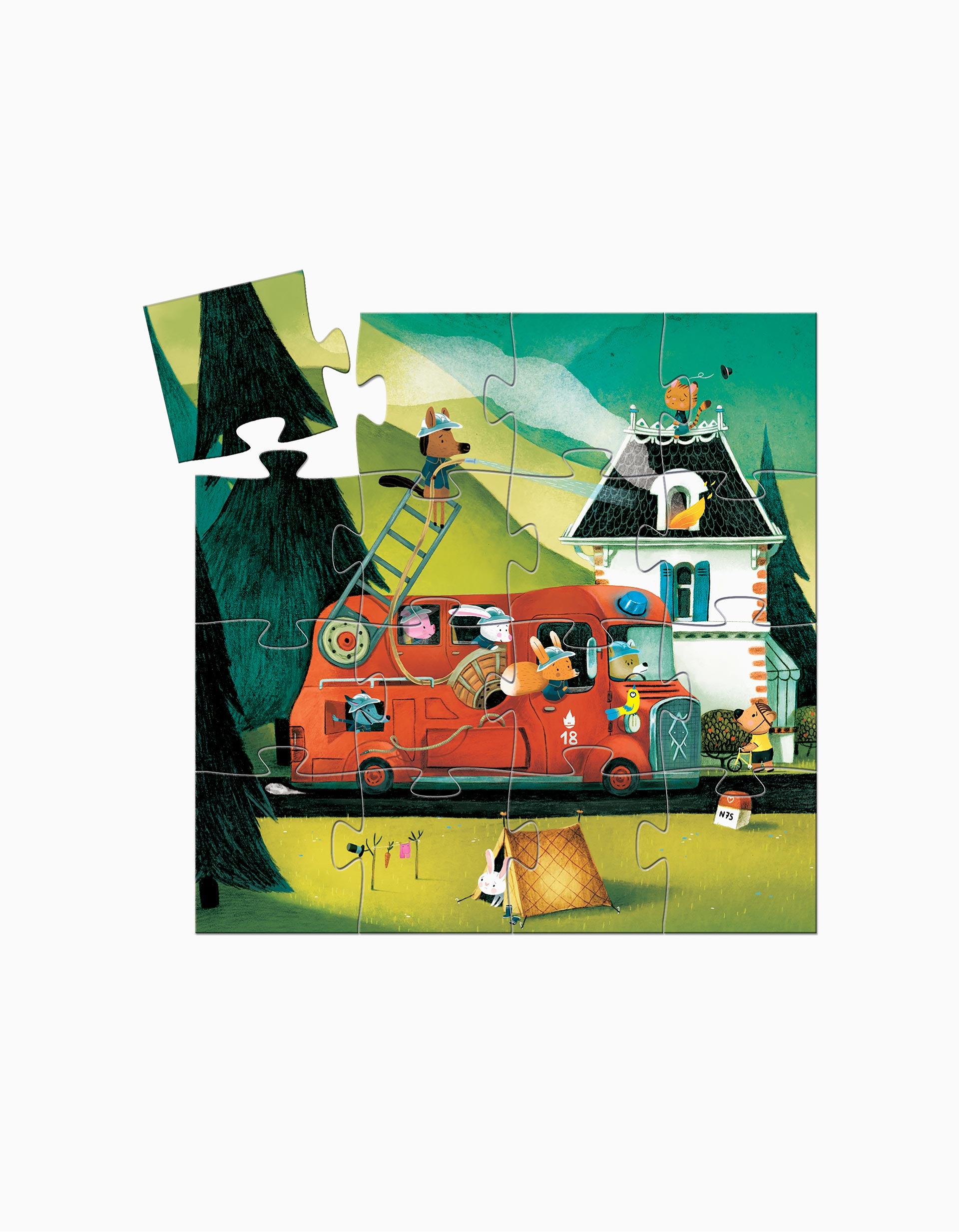 Puzzle Pompiers 16 Pcs Djeco