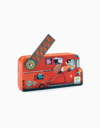 rompecabiezas Bombeiros 16 Pcs Djeco