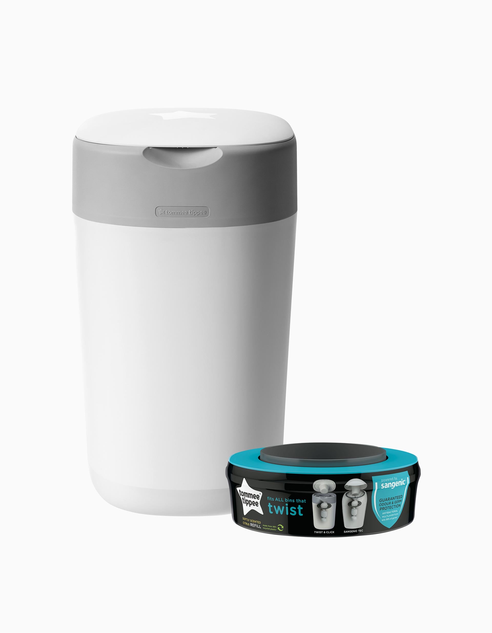 Poubelle À Couches Sangenic Twist&Click Tommee Tippee Blanche