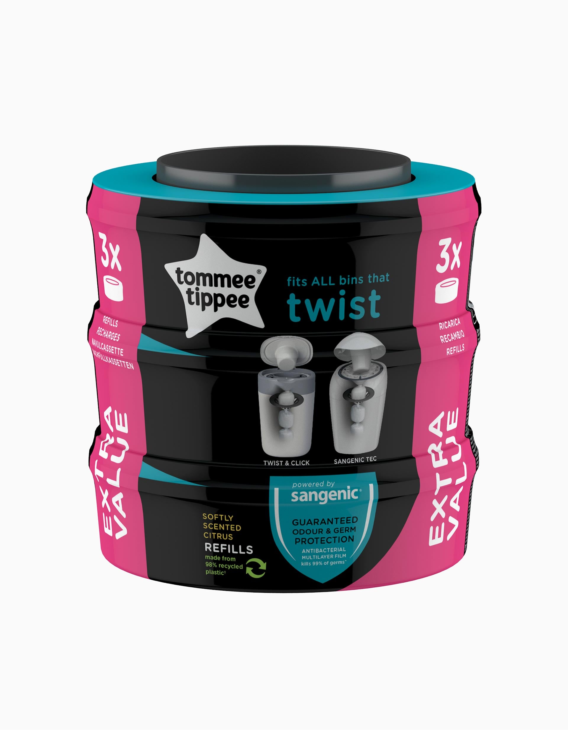 Récipients Sangenic Twist&Click Tommee Tippee 3 Un.
