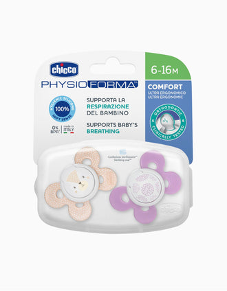 2 Chupetas Physio Confort Silicone Pink Chicco 6-16M+