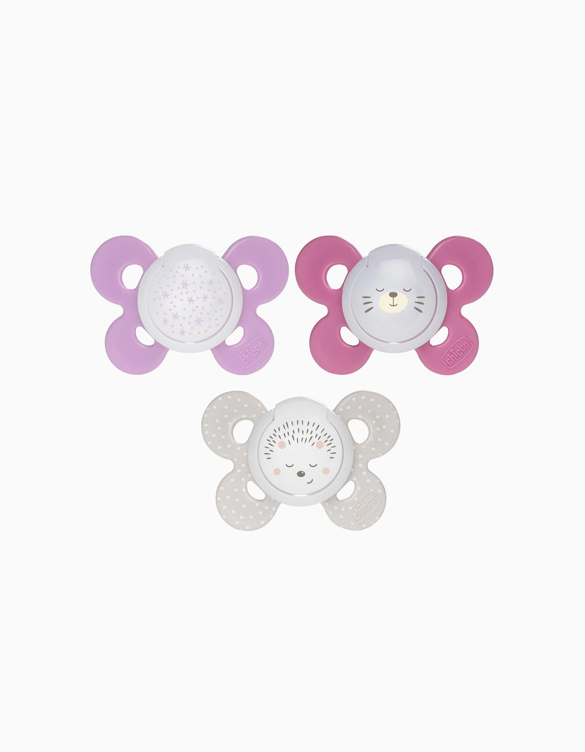 2 Night Glowing Confort Silicone Dummy 16-36M+, Chicco