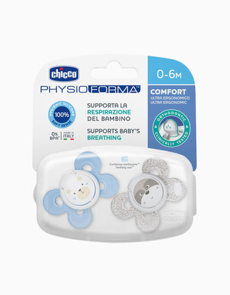 Chupete Physio Confort Silicona 0-6M+ Chicco 2Un.