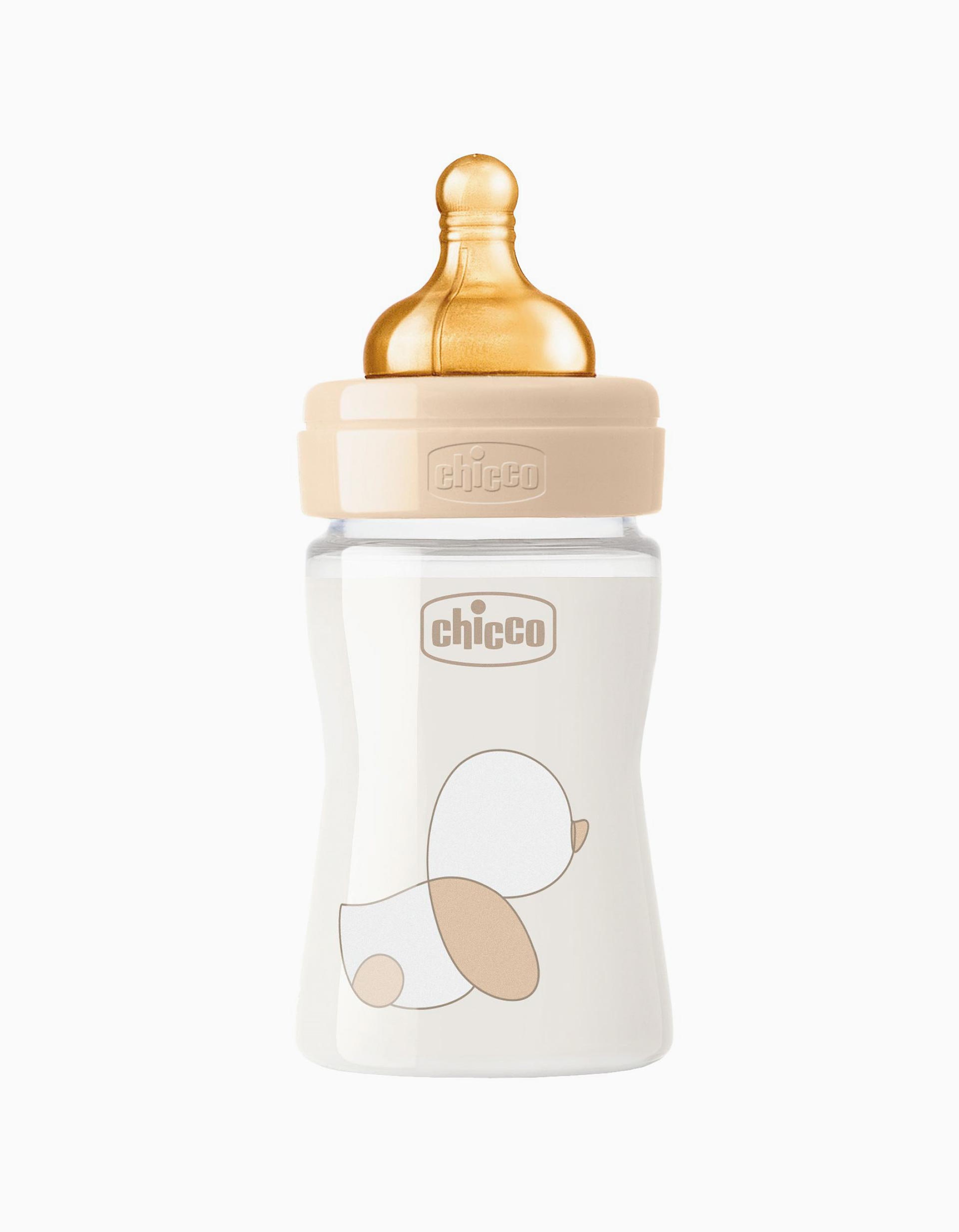 Glass Bottle 150ml, by Chicco, Beige