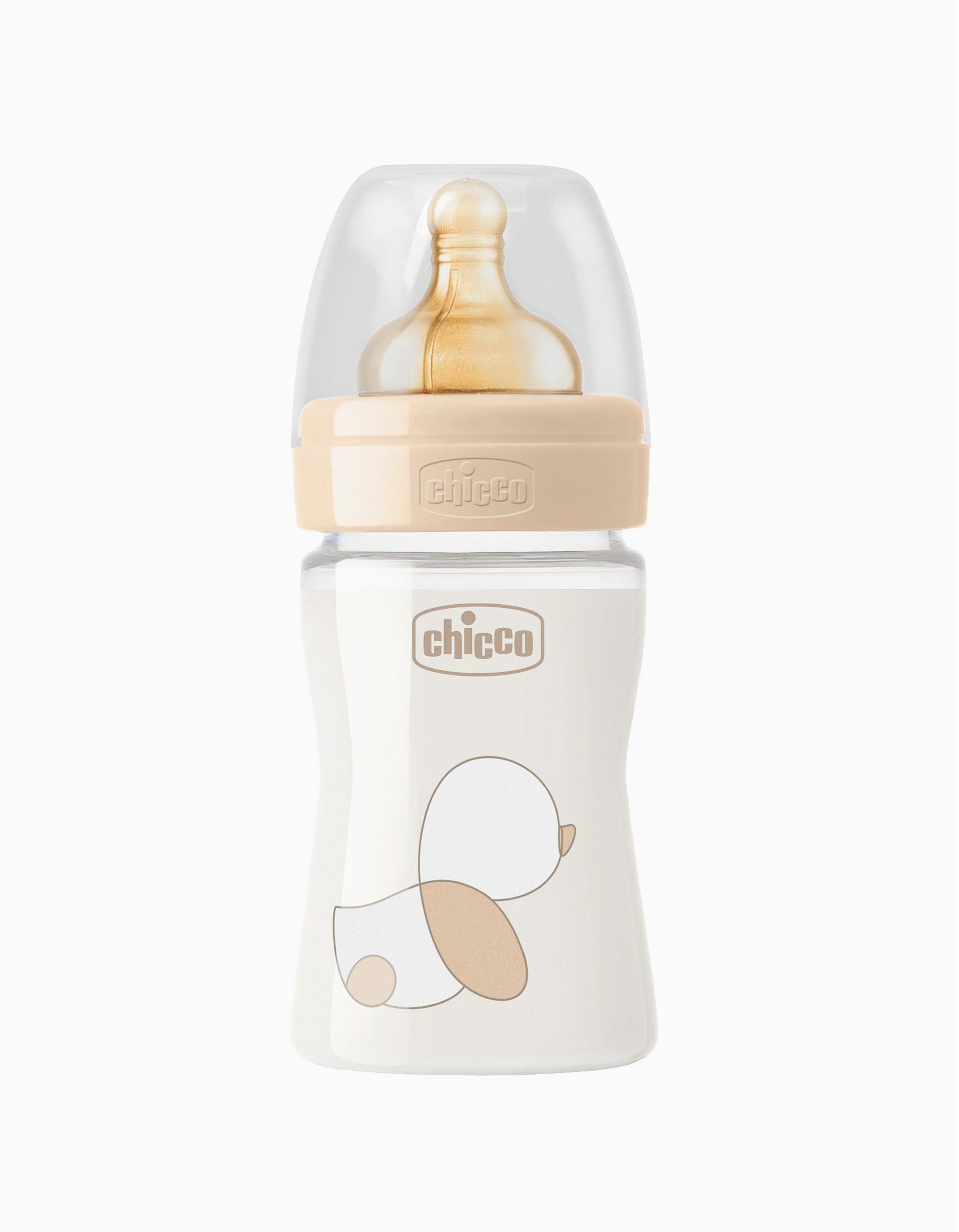 Glass Bottle 150ml, by Chicco, Beige