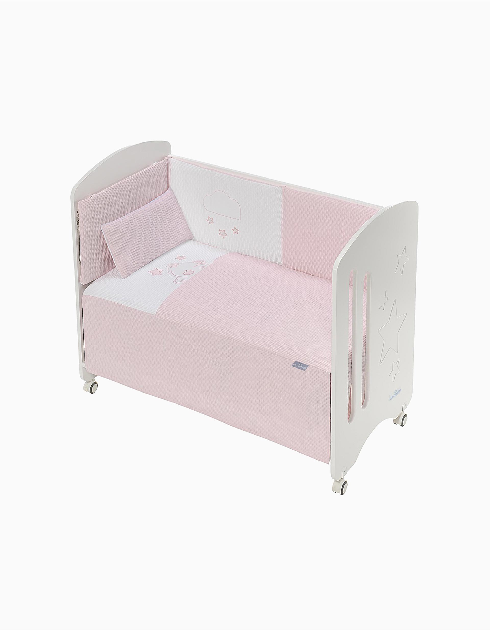 Duvet and Cot Bumper 120x60cm Viggo Don Algodon, Pink