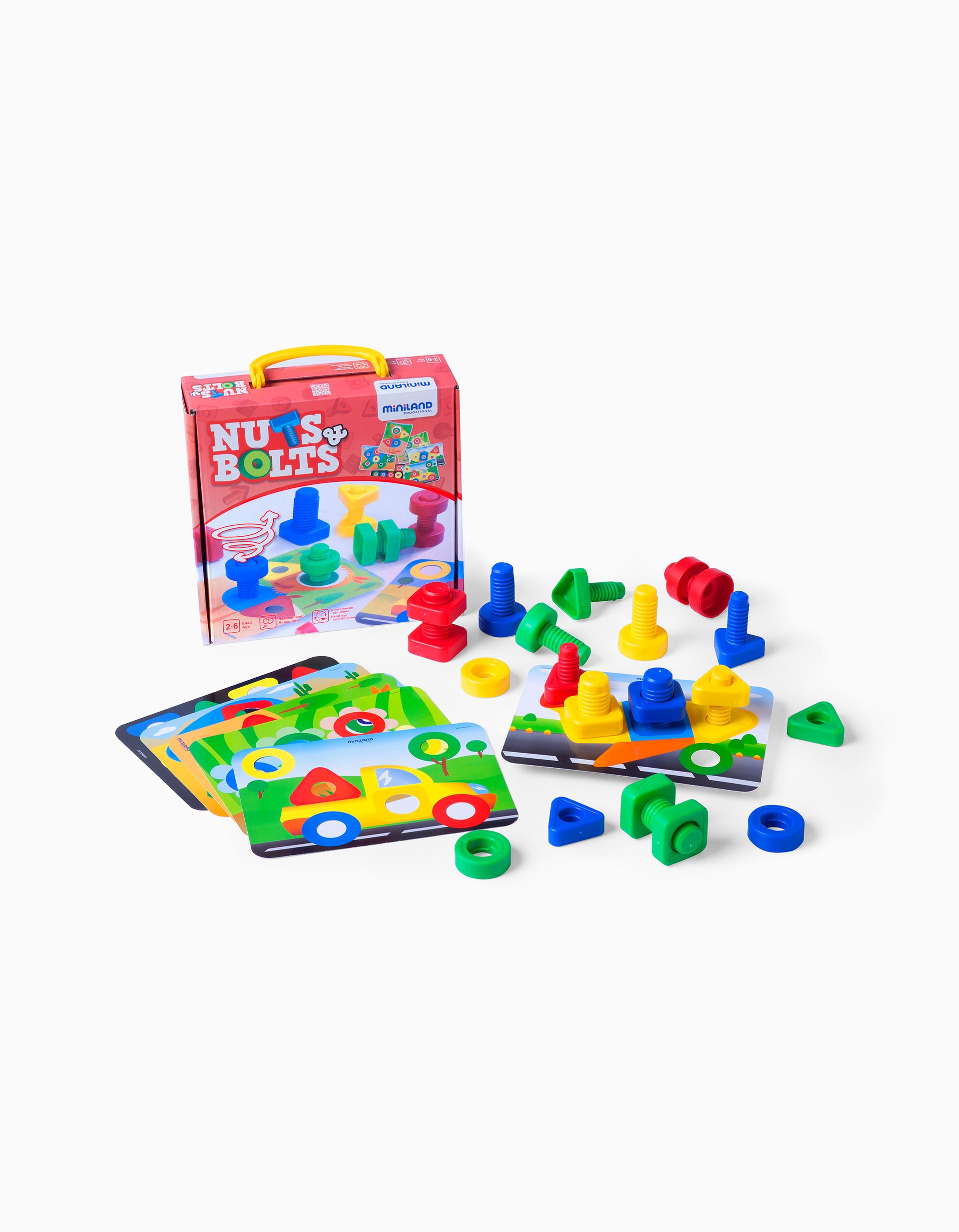 Malette de vis et écrous 24m+ Miniland 48 pçs