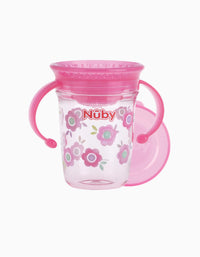 Copo 360 Com Asas Tritan Pink 240Ml Nuby 6M+