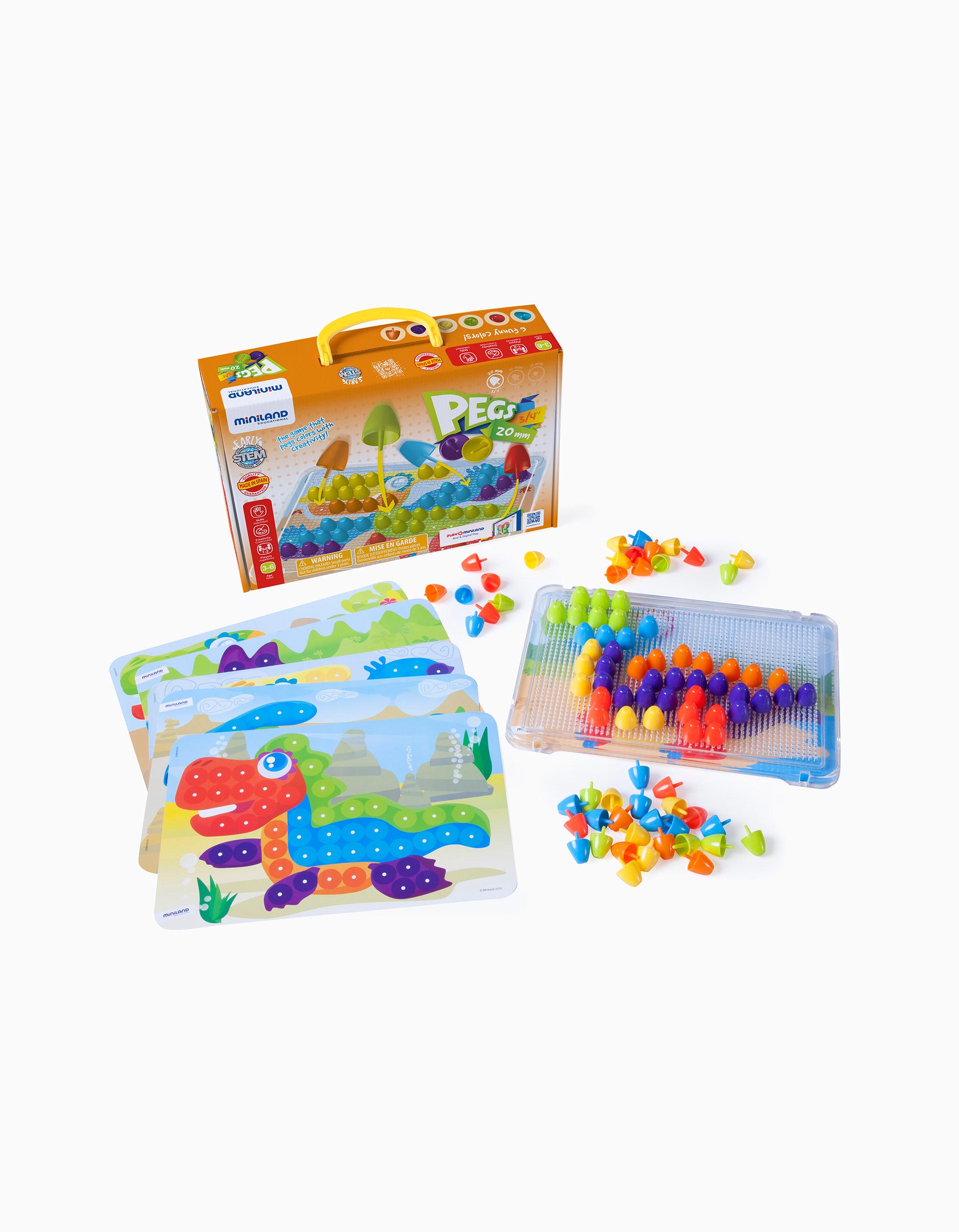 Plateau de jeux 20 Mm 36m+ Miniland 90 pçs