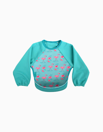 Babero Com Mangas Flamingo Bibetta