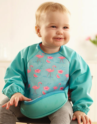 Babero Com Mangas Flamingo Bibetta