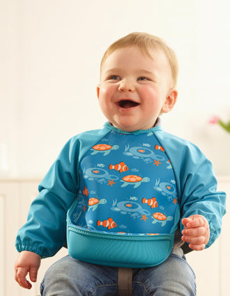 Babero Com Mangas Turtle Bibetta