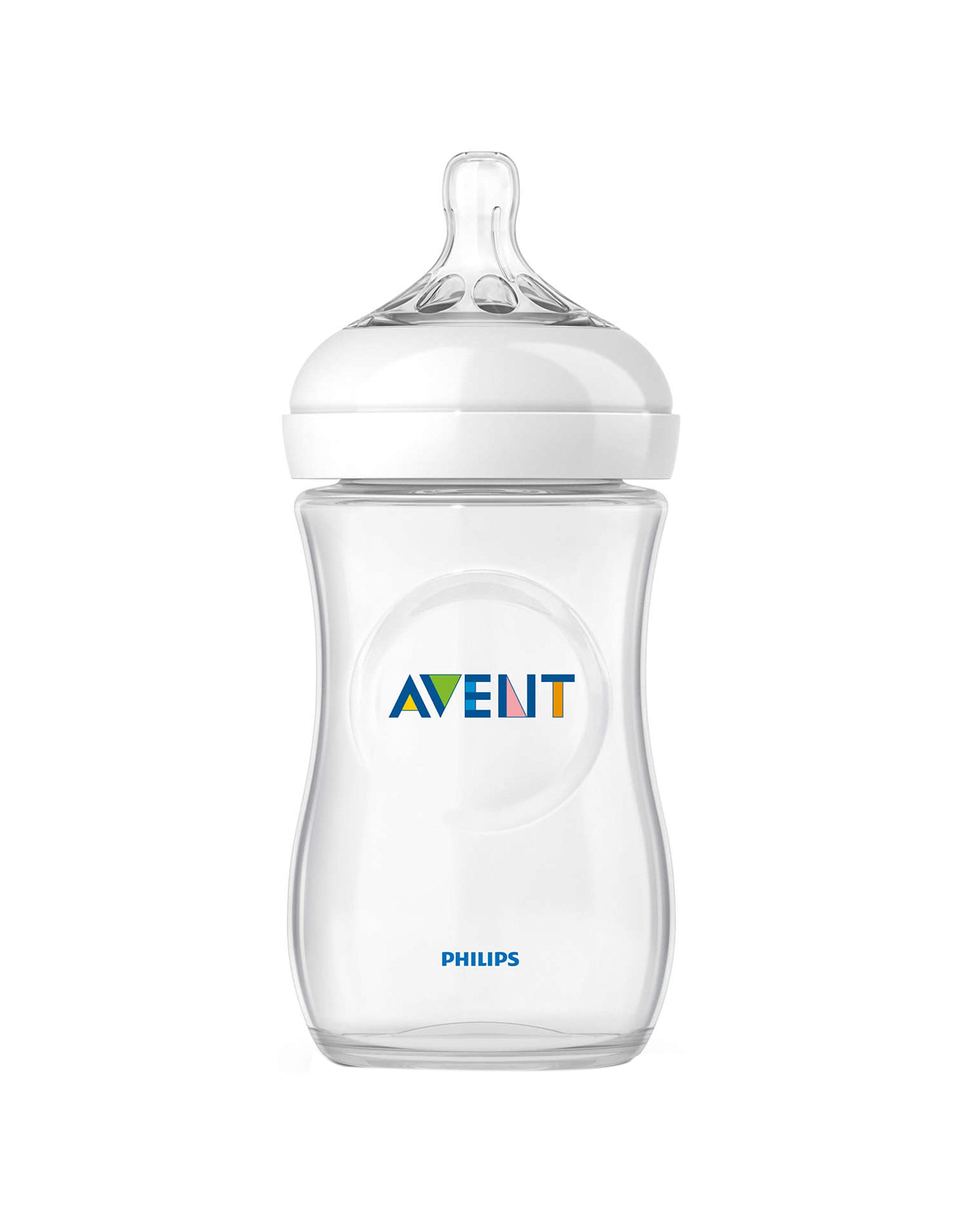 Pack of 2 Natural 260ml Baby Bottle 0M+ by Philips/Avent