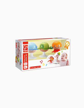 Conjunto De Chocalhos De Madeira Animais Marinhos 3Pcs 0M+