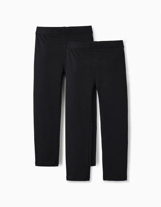 Pack 2 Pares de Leggings para Niña, Negro