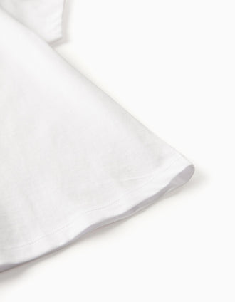 2 T-Shirts Lisas para Menina, Branco