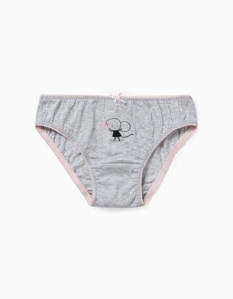 7 Braguitas para Niña 'Circus', Blanco/Rosa/Gris