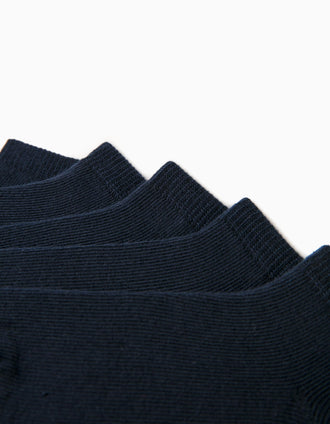 5 Paires de Socquettes Garçon, Bleu Foncé