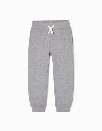 Pantalón de Chándal de Algodón para Niño, Gris