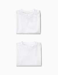 2 Camisetas para Bebé Niño, Blancas
