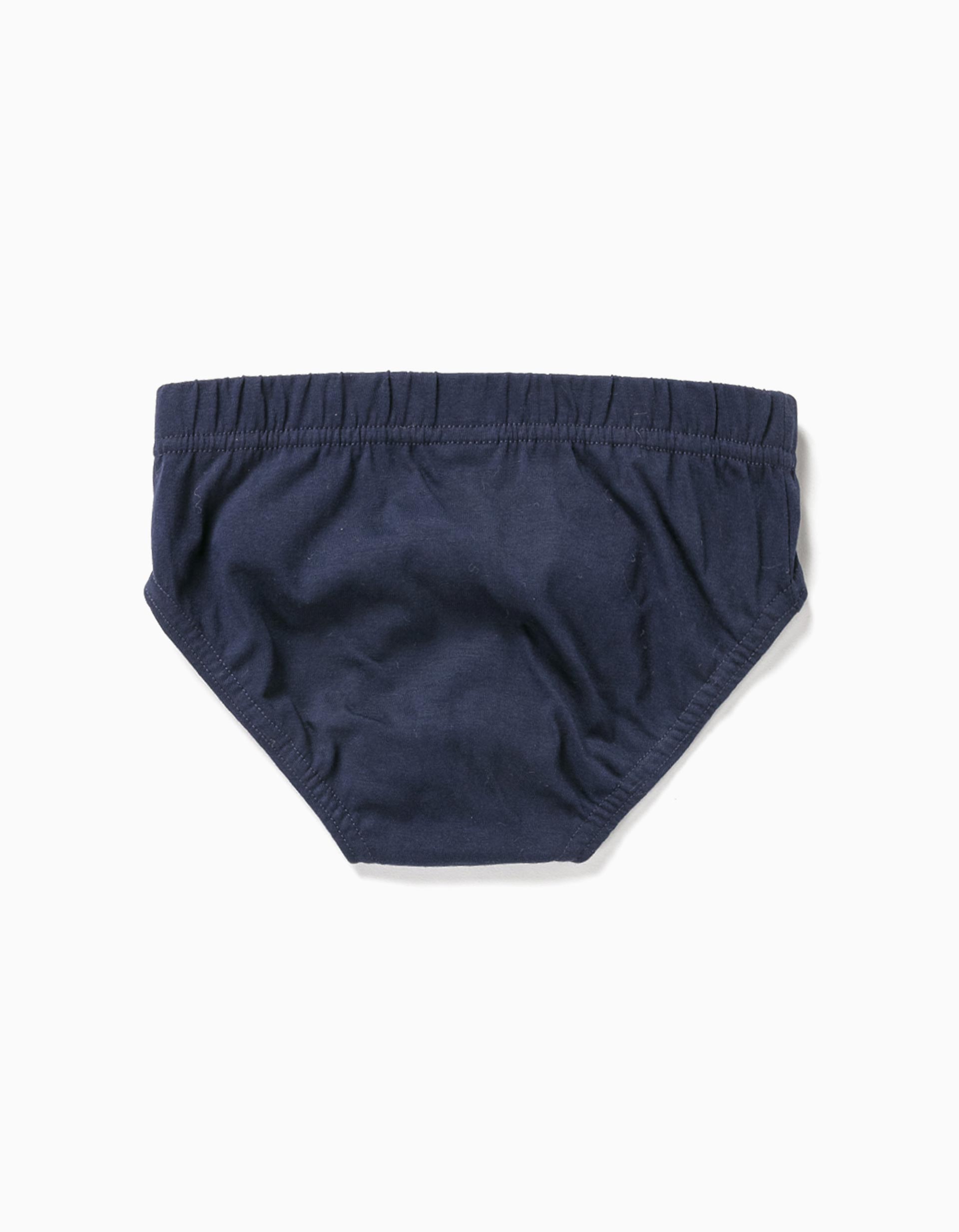 7 Briefs for Boys, 'Sports', Grey/Dark Blue