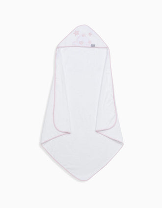 Bath Towel 100x100cm Viggo Don Algodon, White/Pink