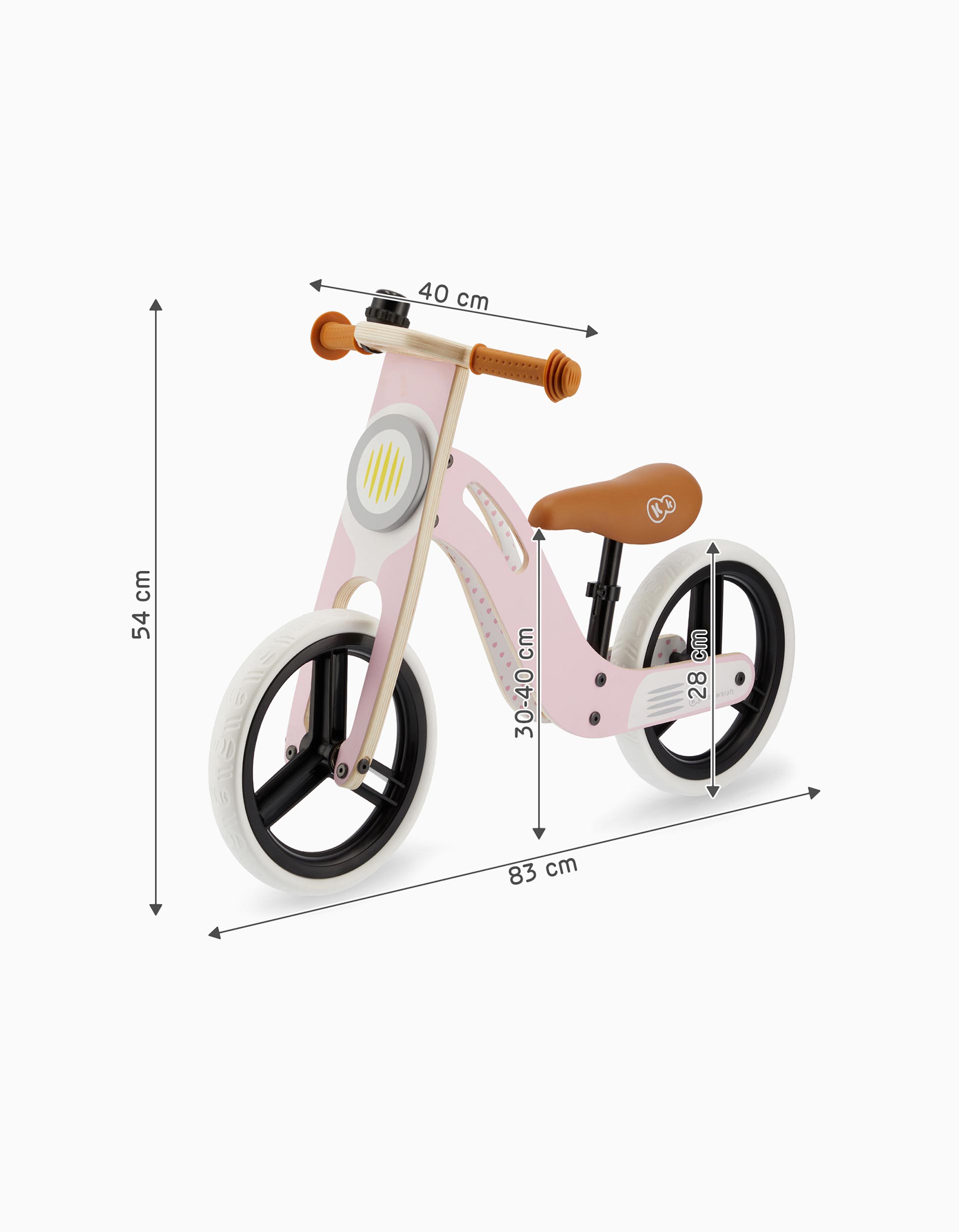 Bicyclette d'apprentissage Uniq Kinderkraft rose