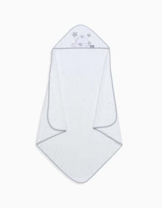 Bath Towel 100x100cm Viggo Don Algodon, White/Grey