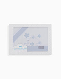 Sábanas Cuna 120x60 cm Viggo Don Algodón Blanco/Azul 3 piezas