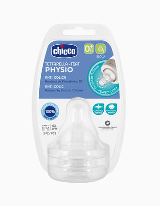 TÉTINE SILICONE DÉBIT NORMAL PERFECT5 0M+ CHICCO 2UN.