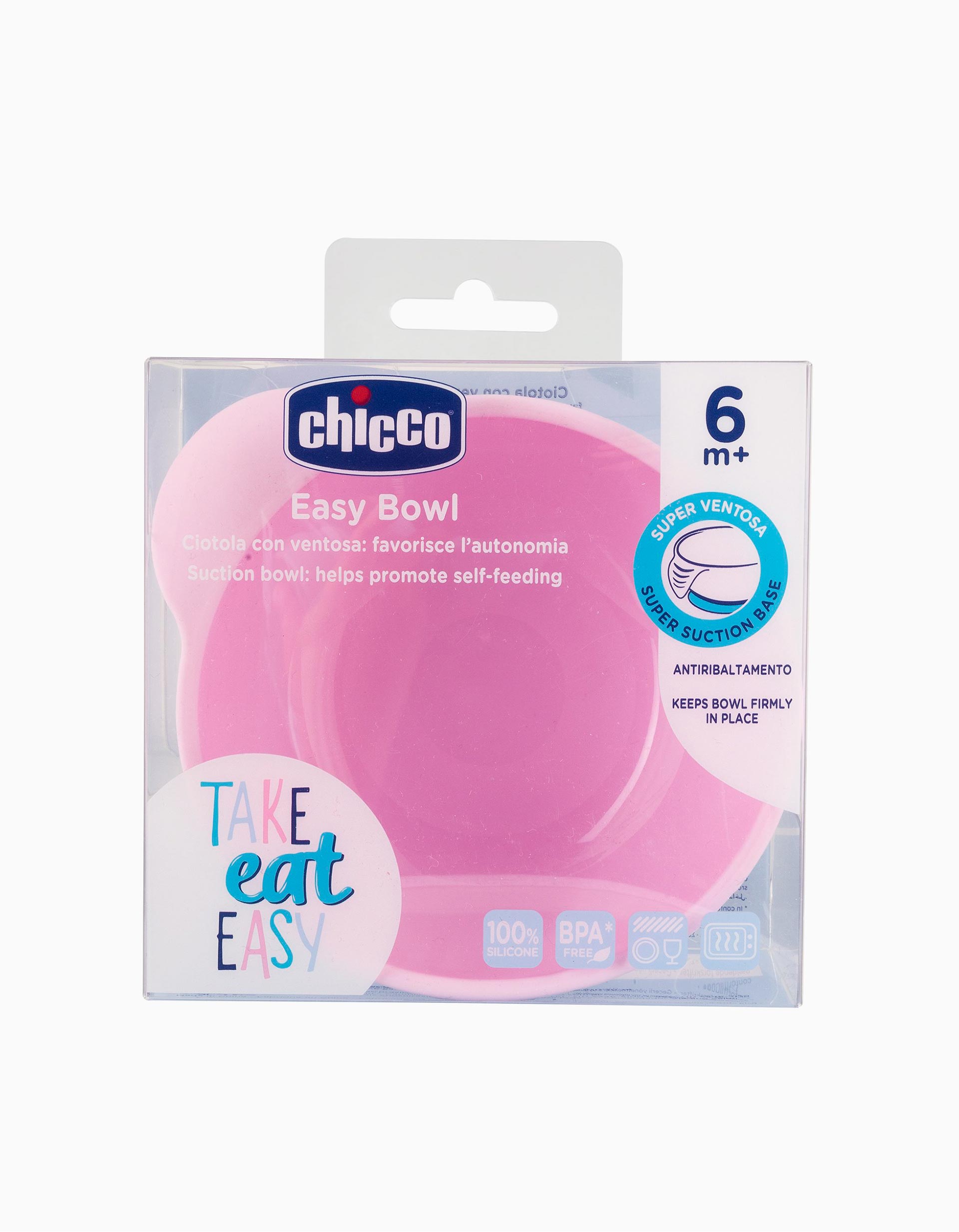 Eat Easy Silicone Bowl by Chicco, Pink