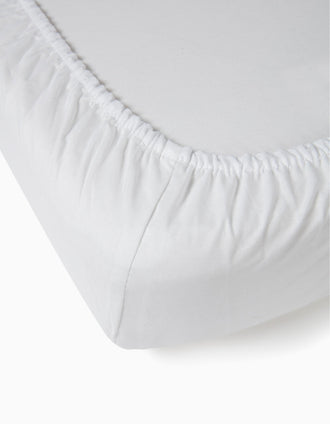 Sábana Ajustable de Cuna 80X55cm Interbaby Blanca