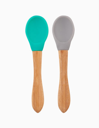 2 Colheres Minikoioi Verde & Cinza