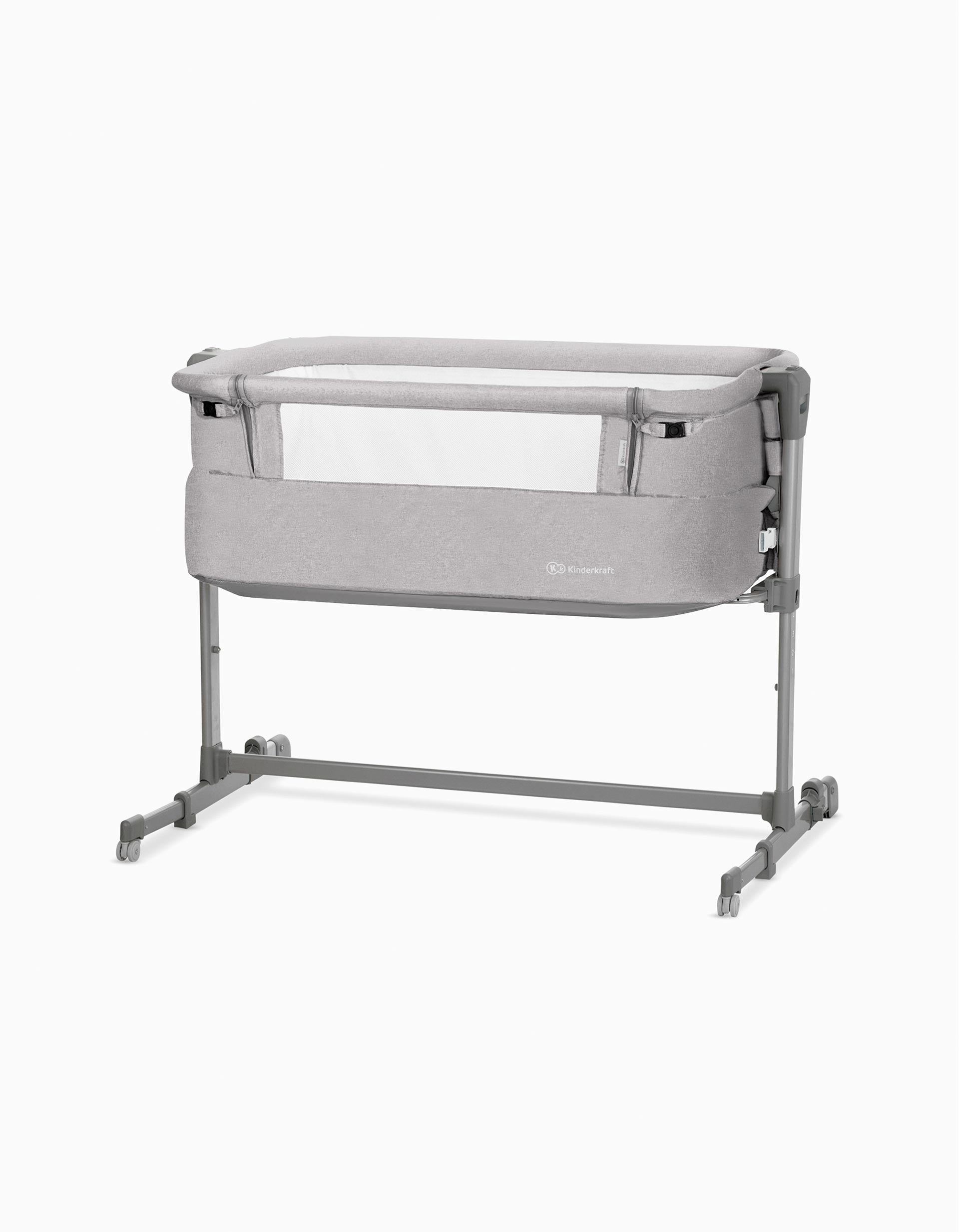 Bedside Crib, Neste Up by Kinderkraft, Light Grey Melange