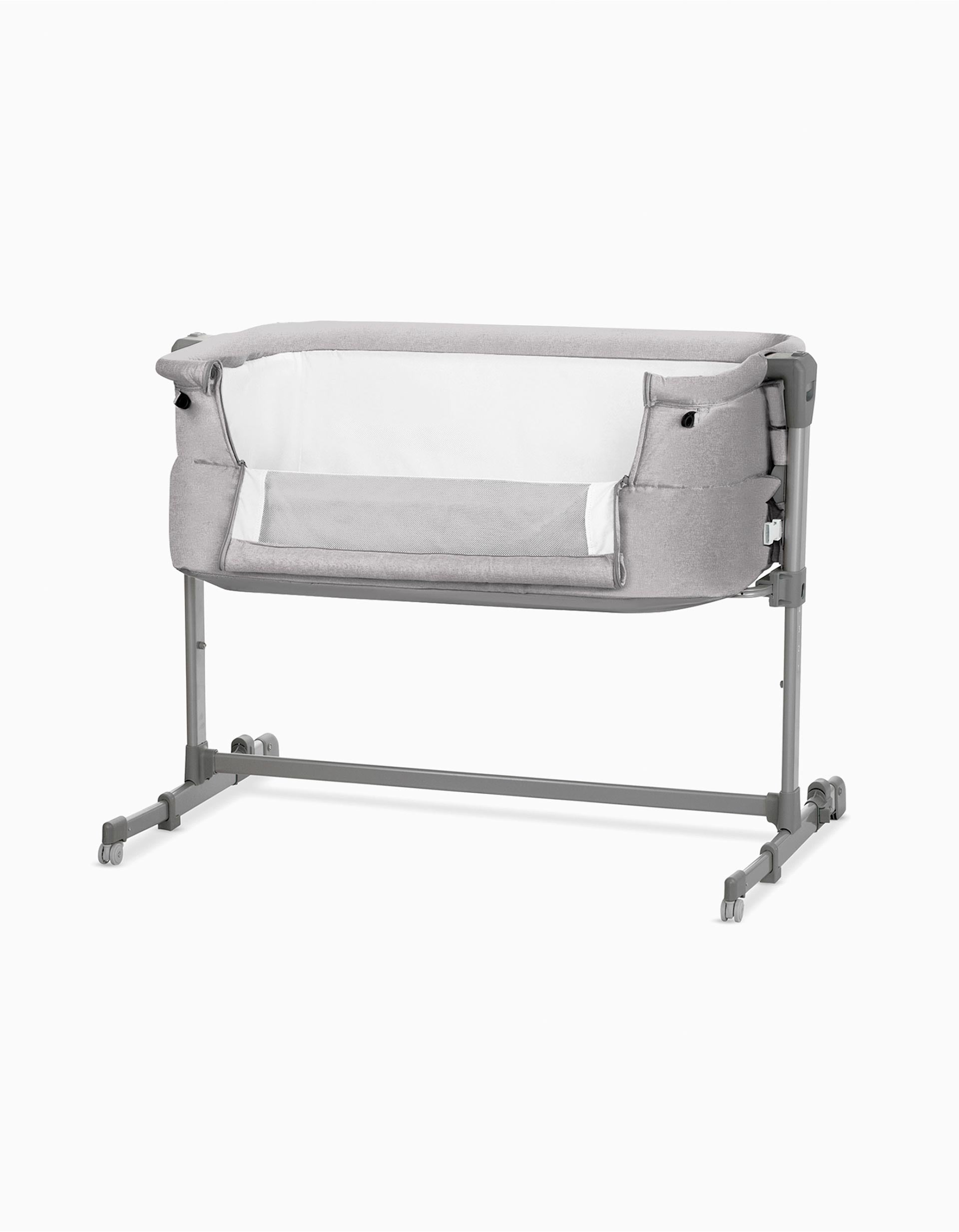 Bedside Crib, Neste Up by Kinderkraft, Light Grey Melange