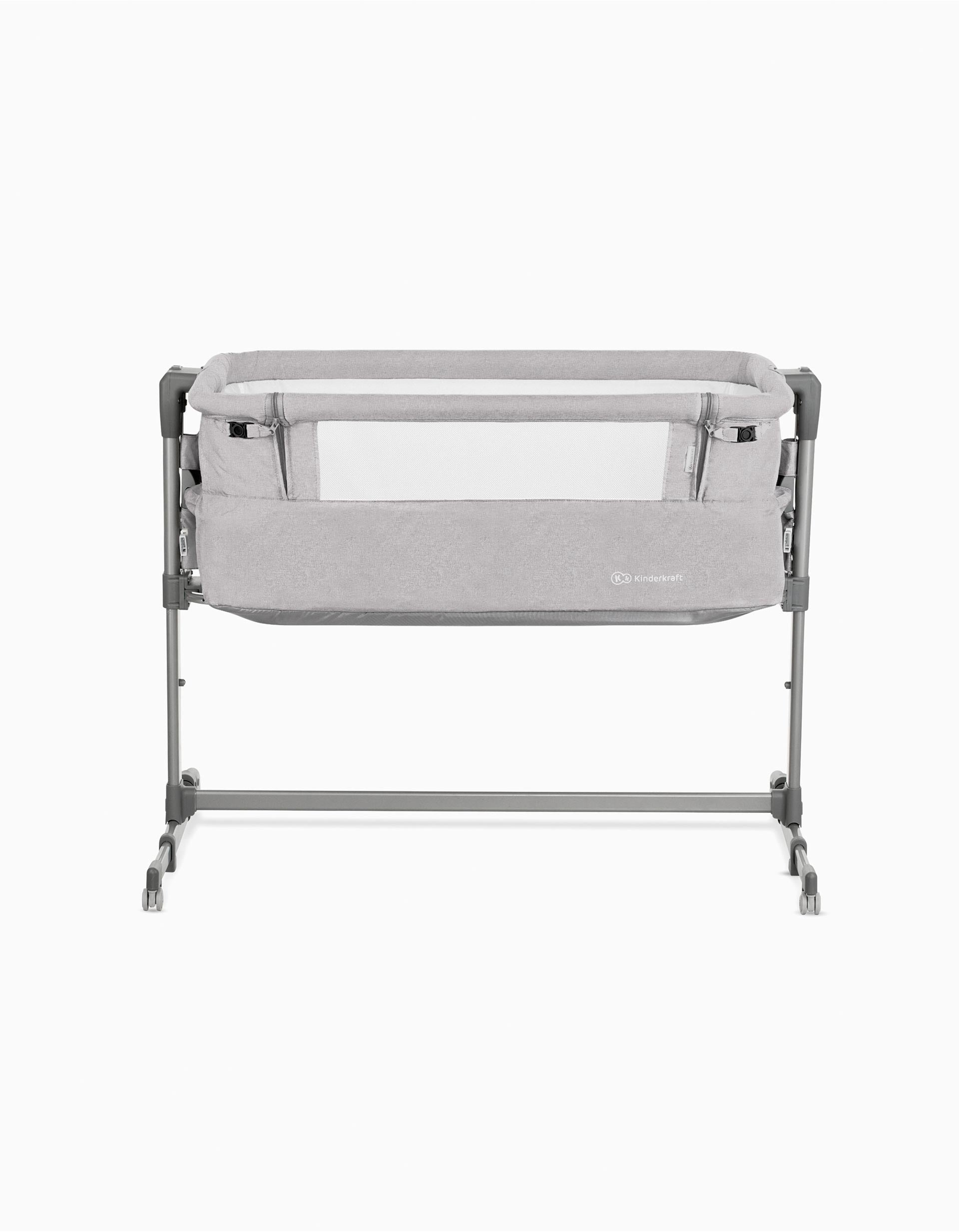 Bedside Crib, Neste Up by Kinderkraft, Light Grey Melange