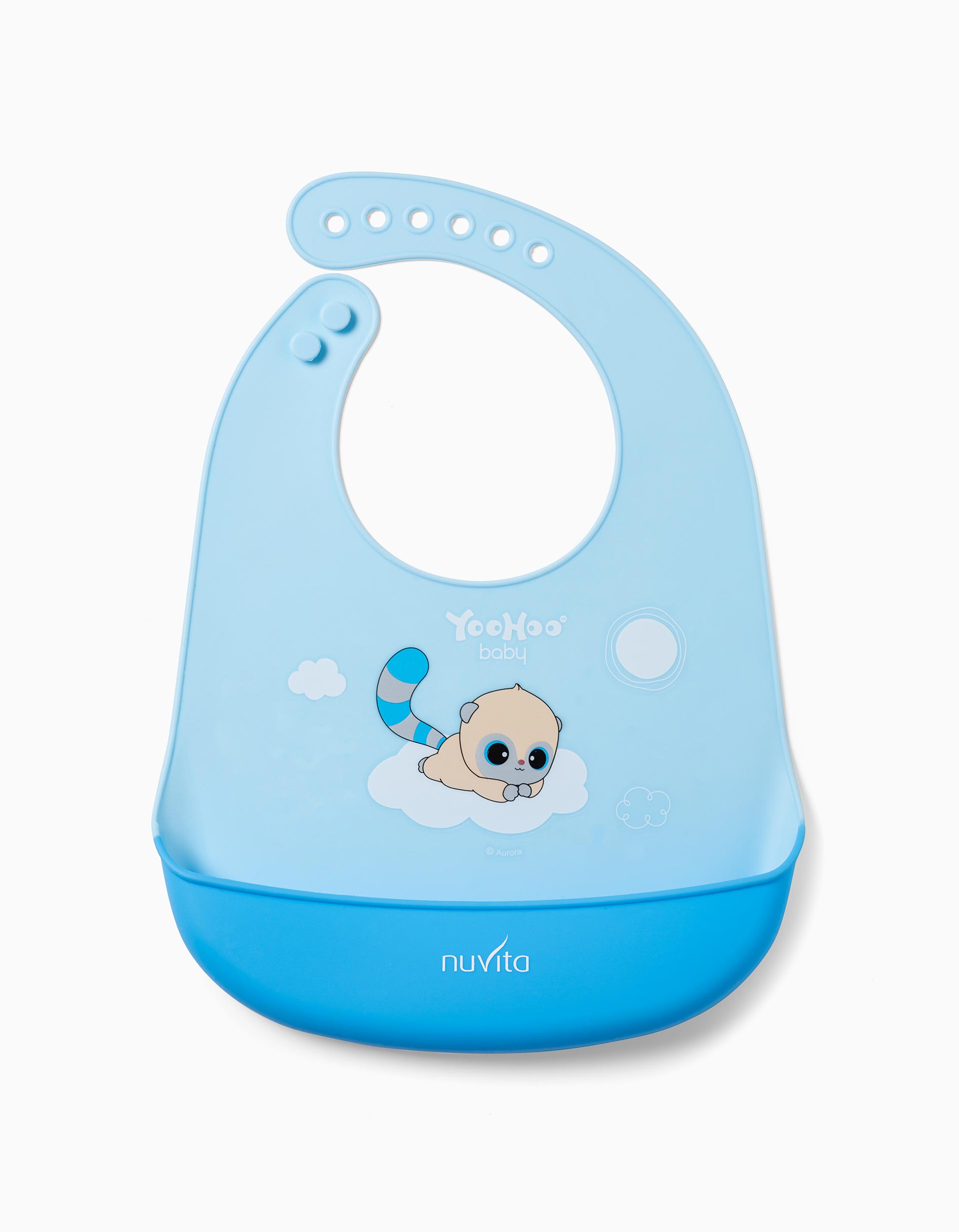 Silicone Bib Yoohoo Blue