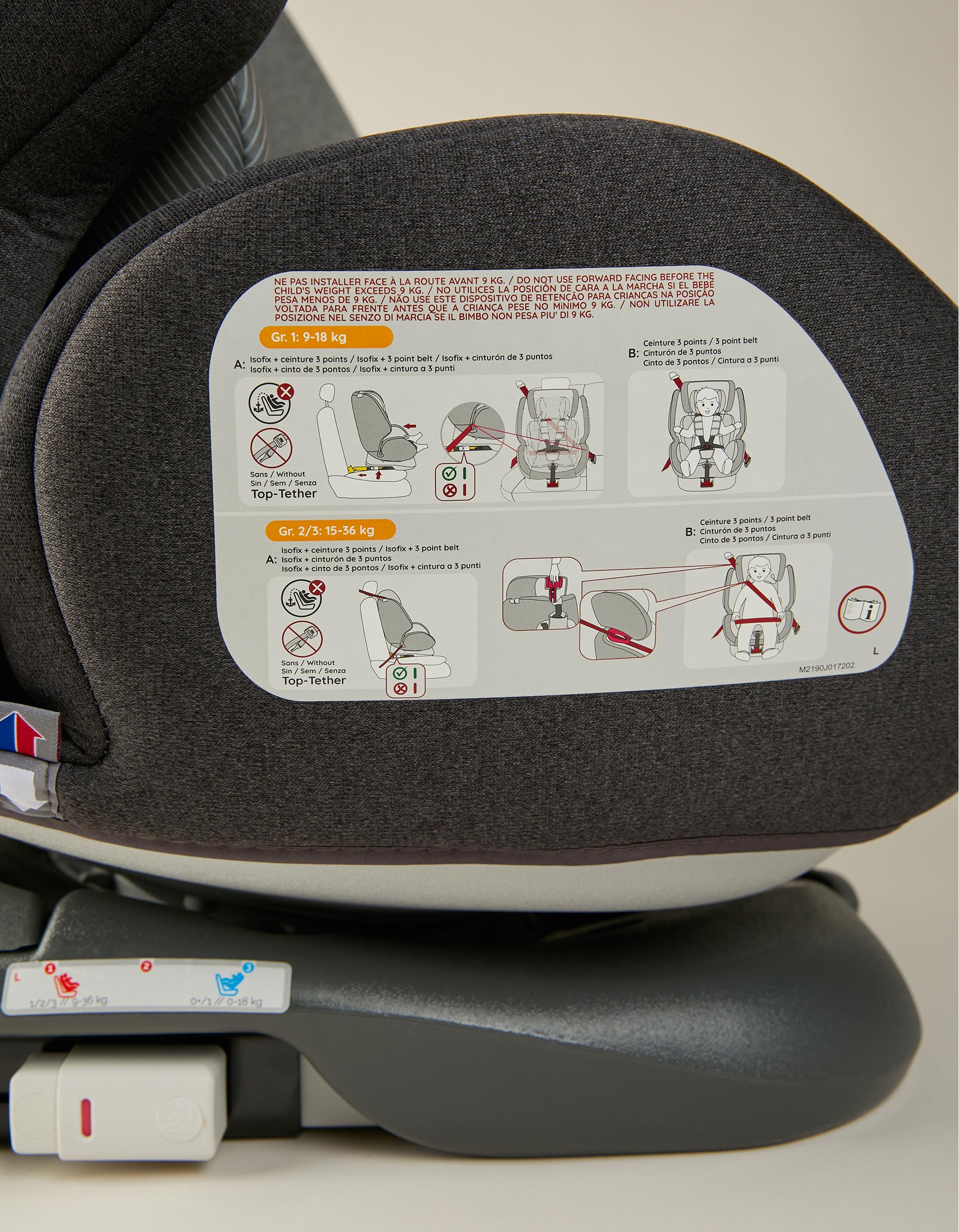 Car Seat Gr 0/1/2/3 Premium Isofix One Zy Safe Melange Grey