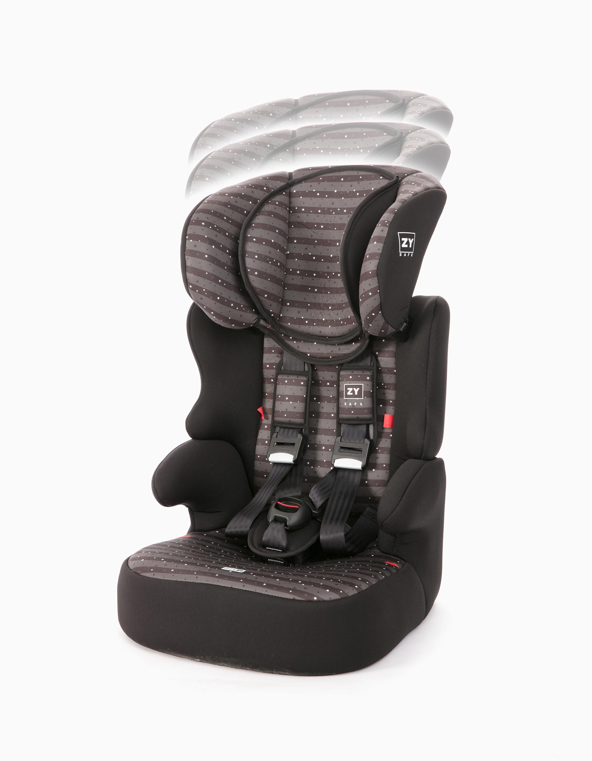 Car Seat Gr 1/2/3 Izzygo Plus Zy Safe Stars Black