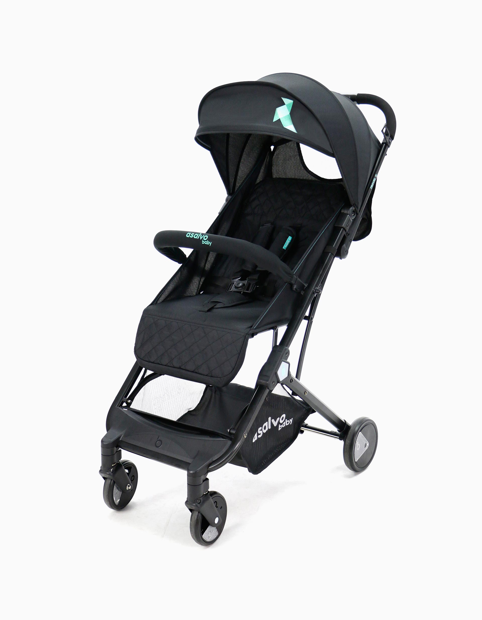 Stroller Travel Asalvo Black Aqua