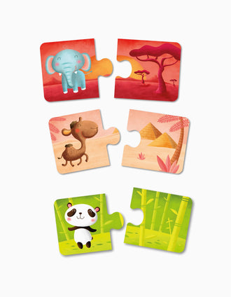 Puzzle Hábitat de los Animales Montessori Eurekakids