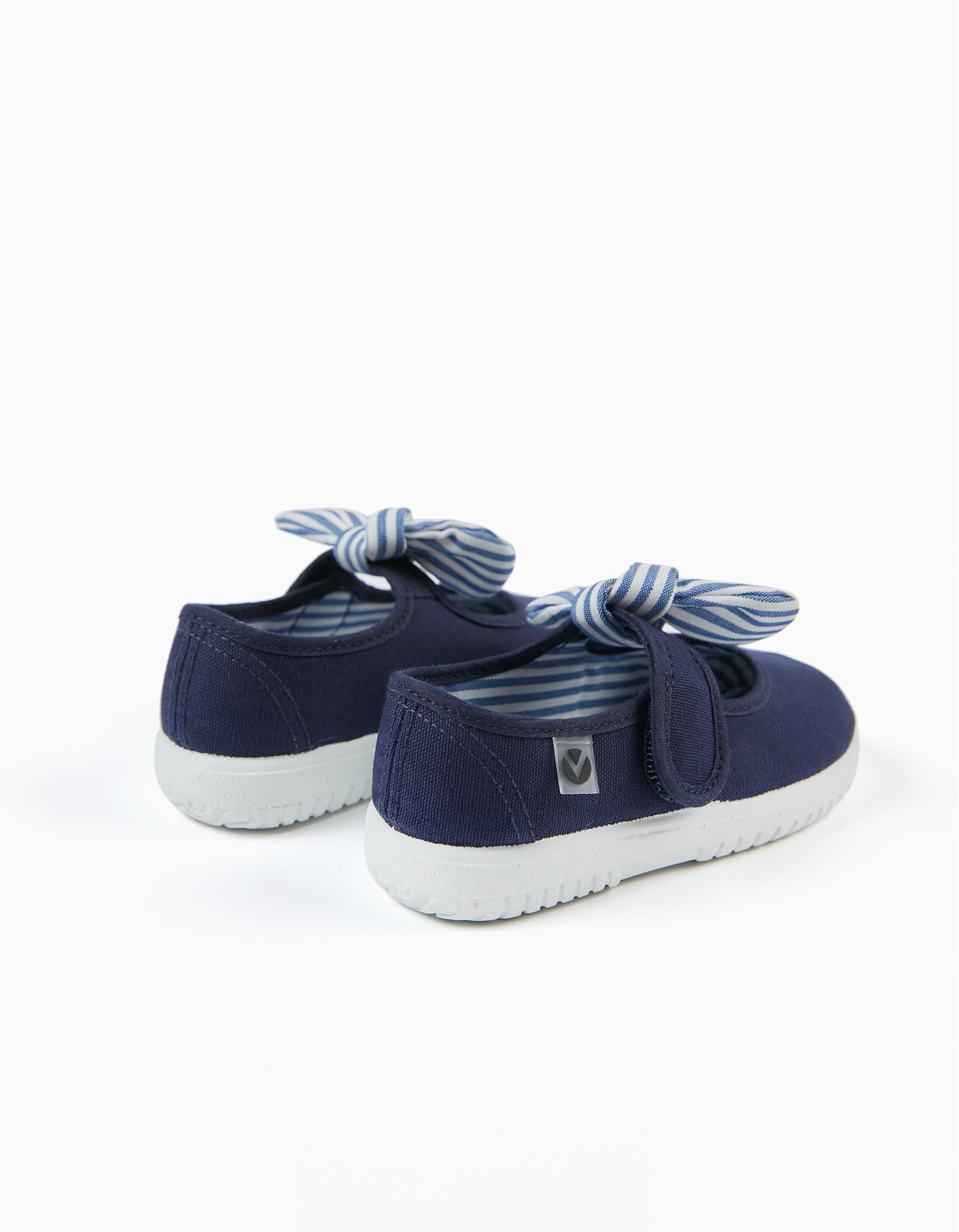 Victoria Ballet Pumps for Babies and Girls, Dark Blue