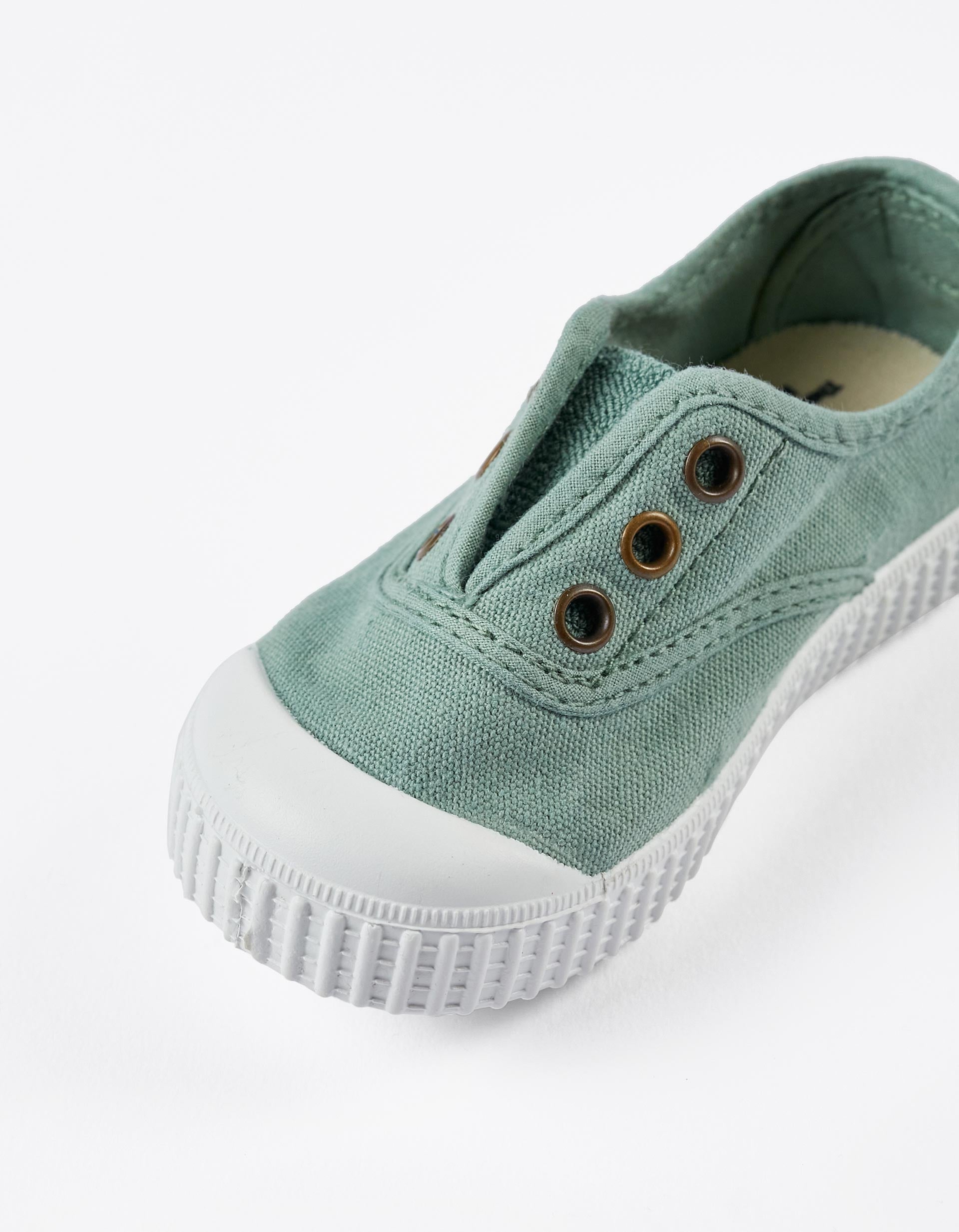 Canvas English Trainers for Babies 'Victoria', Aqua Green