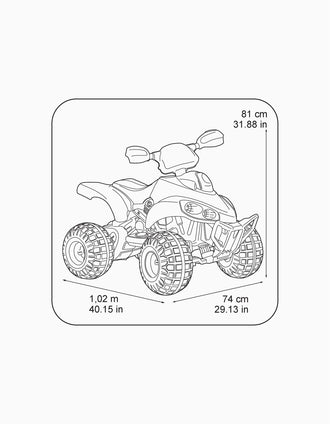 Moto 4 Elétrica Quad Motion Ce Feber 12V 3A+