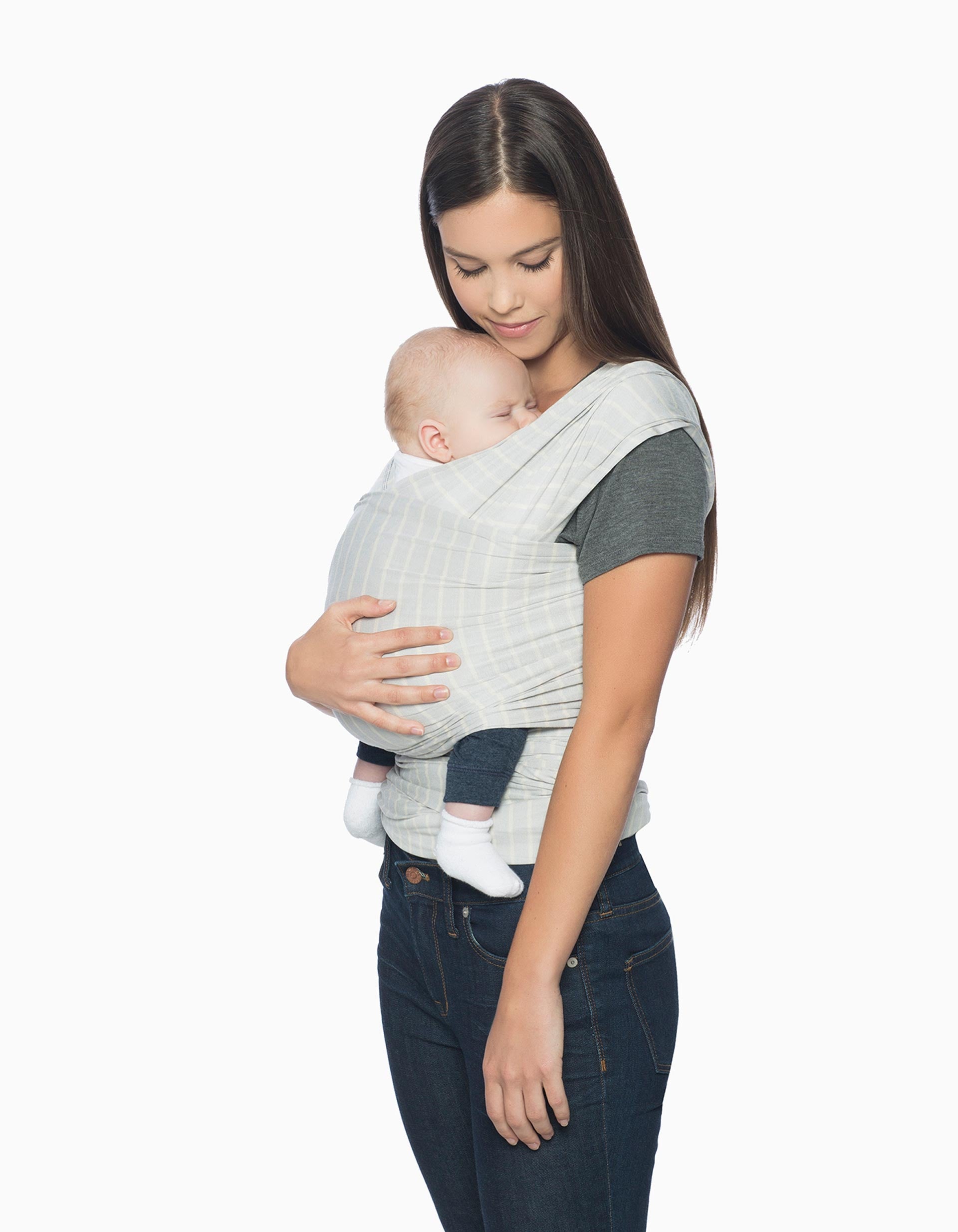 Baby Wrap Carrier Aura Ergobaby Rayas Grey